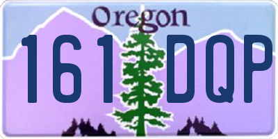 OR license plate 161DQP