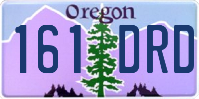 OR license plate 161DRD