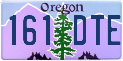 OR license plate 161DTE