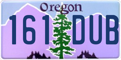 OR license plate 161DUB