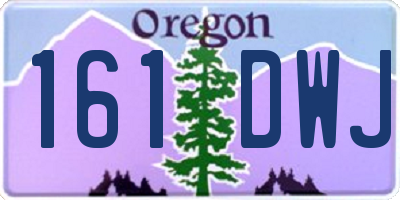 OR license plate 161DWJ