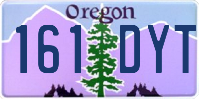 OR license plate 161DYT