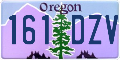 OR license plate 161DZV