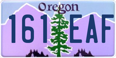 OR license plate 161EAF