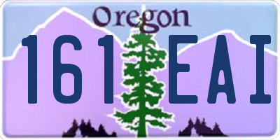 OR license plate 161EAI