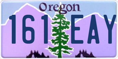 OR license plate 161EAY