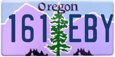 OR license plate 161EBY