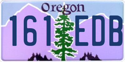 OR license plate 161EDB
