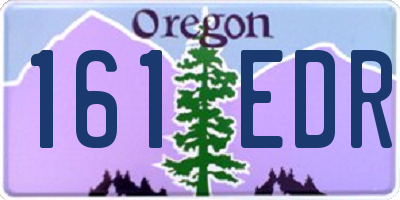 OR license plate 161EDR