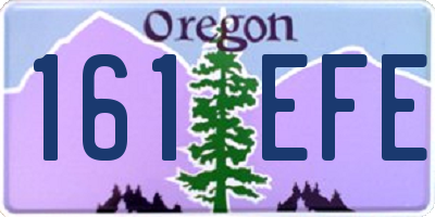 OR license plate 161EFE