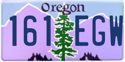OR license plate 161EGW