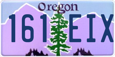 OR license plate 161EIX