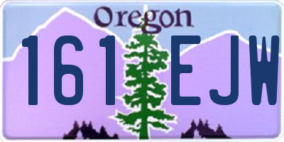 OR license plate 161EJW