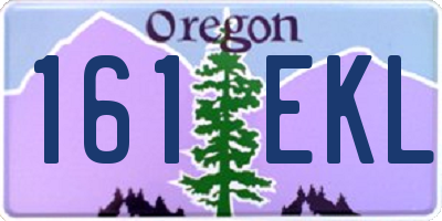 OR license plate 161EKL