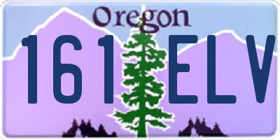 OR license plate 161ELV