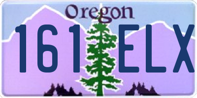 OR license plate 161ELX