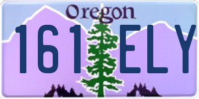OR license plate 161ELY