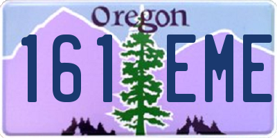 OR license plate 161EME