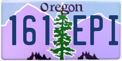OR license plate 161EPI