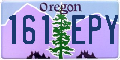 OR license plate 161EPY