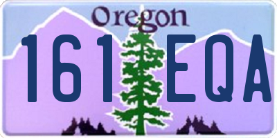 OR license plate 161EQA