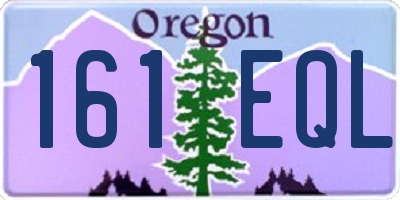 OR license plate 161EQL