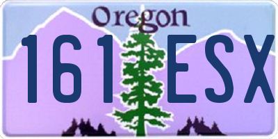 OR license plate 161ESX