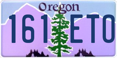 OR license plate 161ETO
