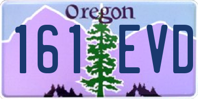 OR license plate 161EVD