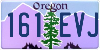 OR license plate 161EVJ