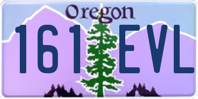 OR license plate 161EVL