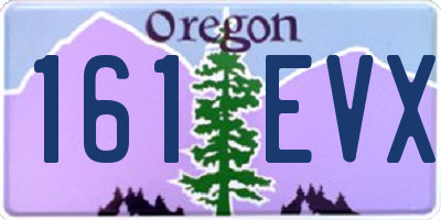 OR license plate 161EVX