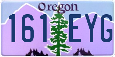 OR license plate 161EYG