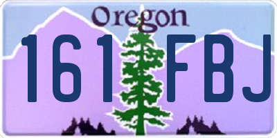 OR license plate 161FBJ