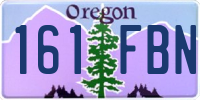 OR license plate 161FBN