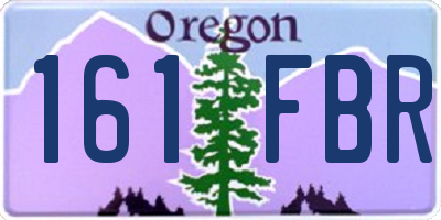 OR license plate 161FBR
