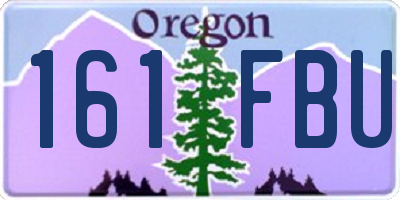 OR license plate 161FBU