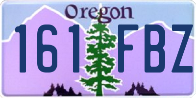 OR license plate 161FBZ