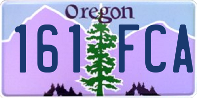 OR license plate 161FCA