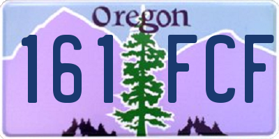 OR license plate 161FCF