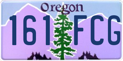 OR license plate 161FCG