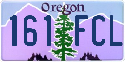 OR license plate 161FCL