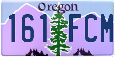 OR license plate 161FCM
