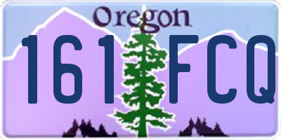 OR license plate 161FCQ