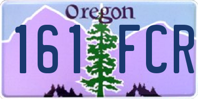 OR license plate 161FCR