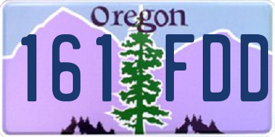 OR license plate 161FDD