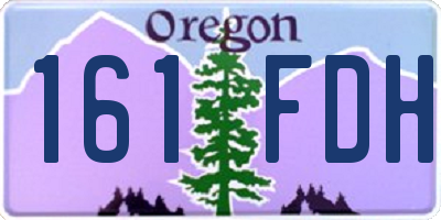 OR license plate 161FDH