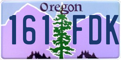 OR license plate 161FDK
