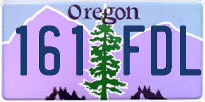 OR license plate 161FDL