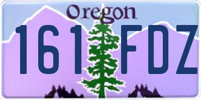 OR license plate 161FDZ